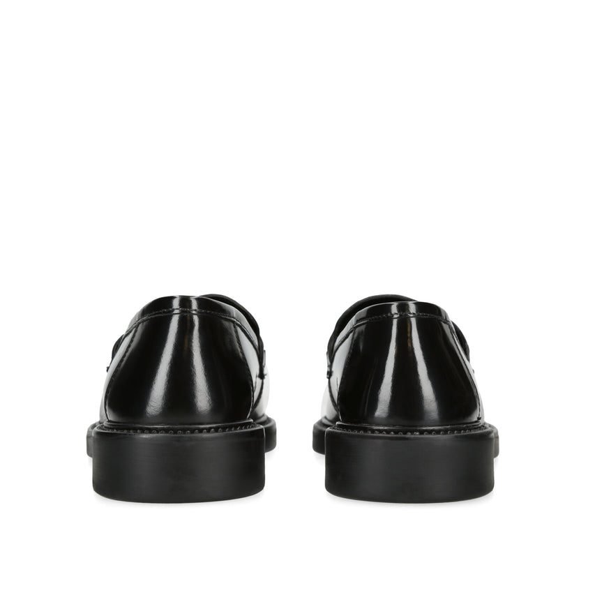 HUDDLES 017 BLACK LEATHER