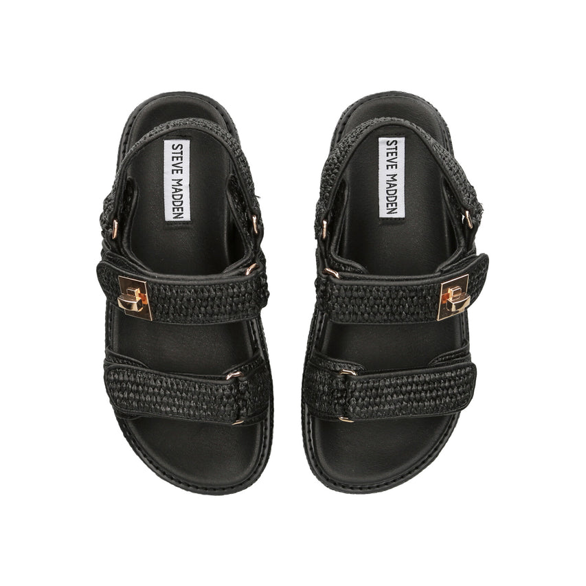 BIGMONA 00S  BLK RAFFIA