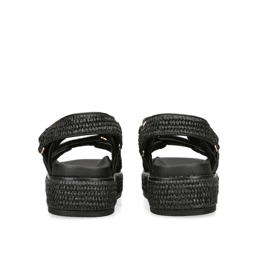 BIGMONA 00S  BLK RAFFIA