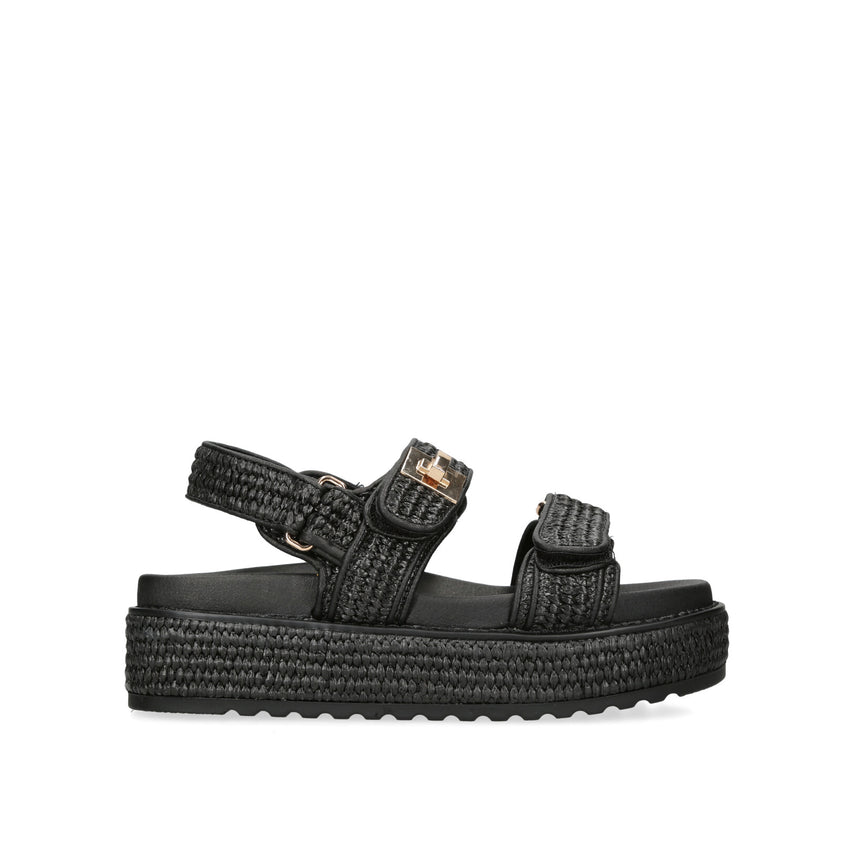 BIGMONA 00S  BLK RAFFIA
