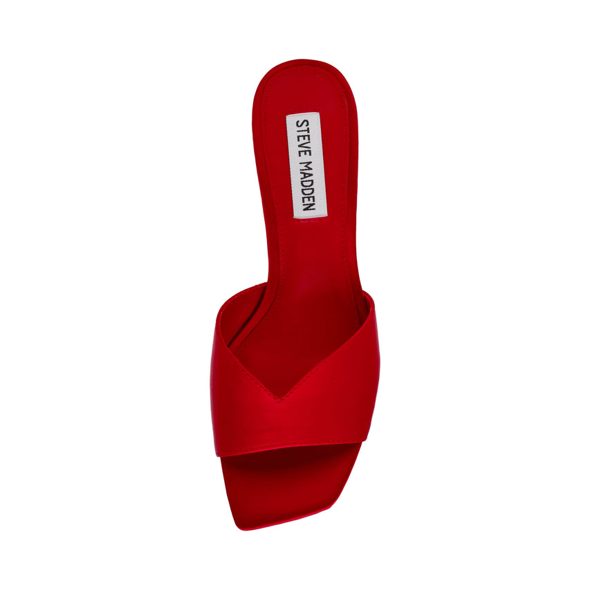 Ivie Mule RED SATIN